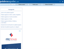 Tablet Screenshot of palabrasagudas.net